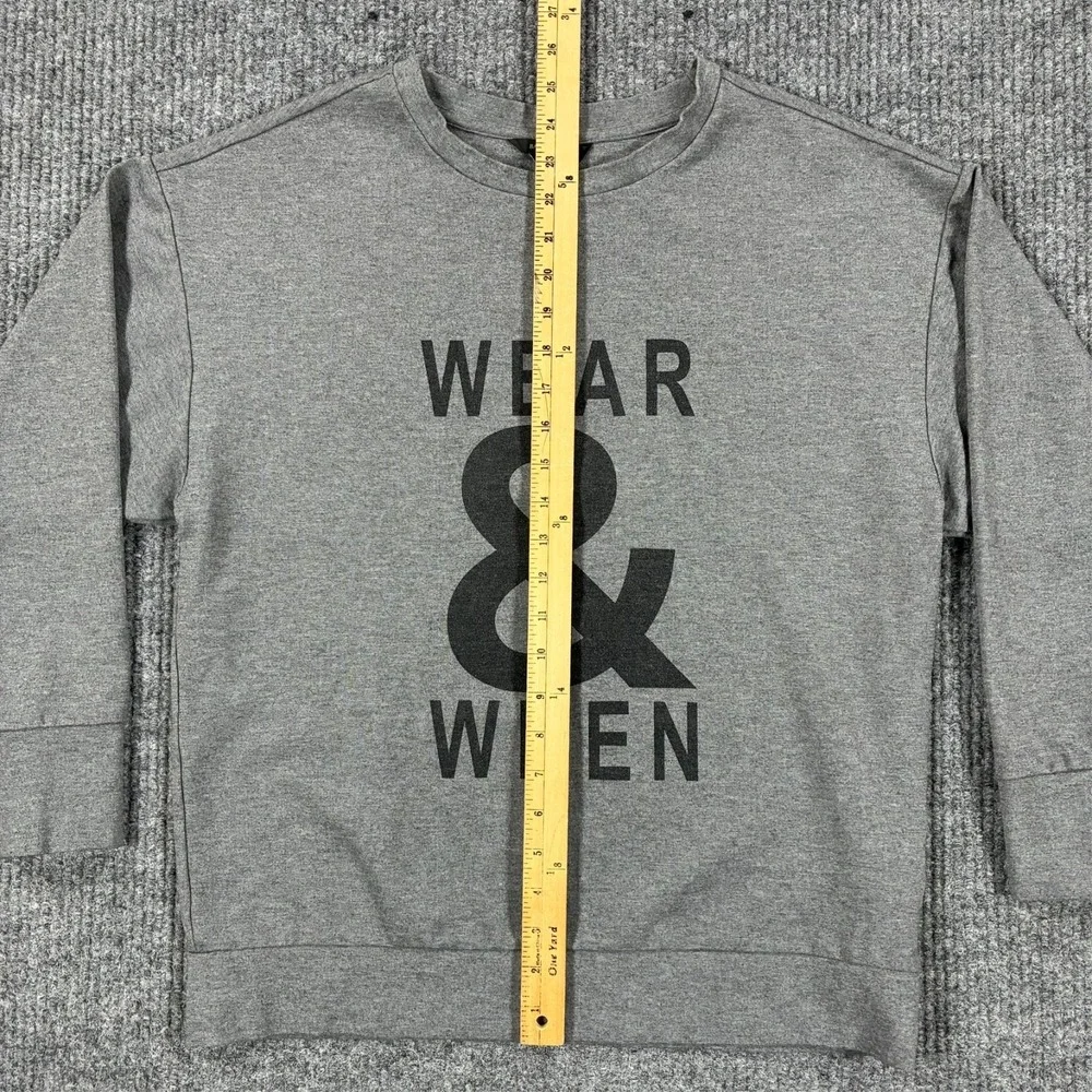 Banana Republic Wear And When Graphic Sweatshirt Mens Small Gray Pullover